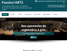 Tablet Screenshot of passion-arts-laciotat.com